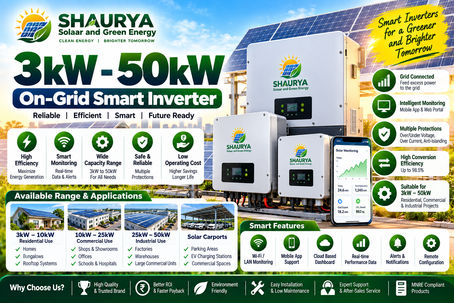 Solar On-Grid Smart Inverter
